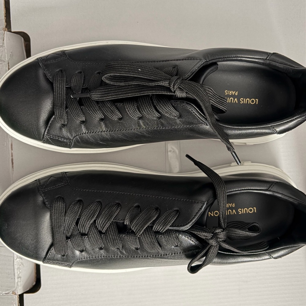 Louis Vuitton Black Leather Sneakers for Men